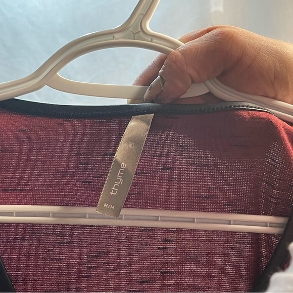 Thyme Maternity Black and Burgundy Dress or Long Shirt​ - Picture 3 of 3